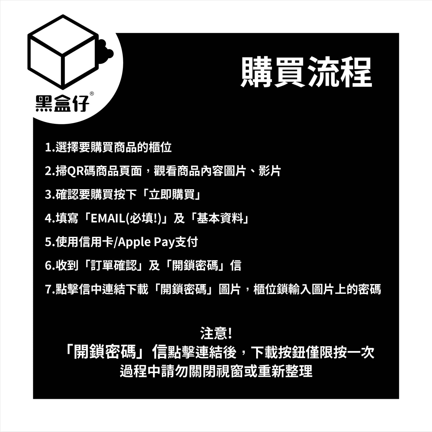【黑盒仔自助櫃】操作流程(測試用)